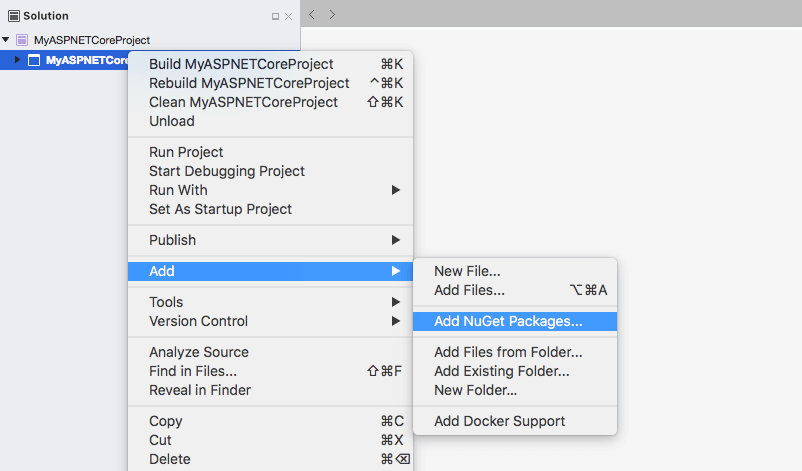 make visual studio for mac always add nuget packages
